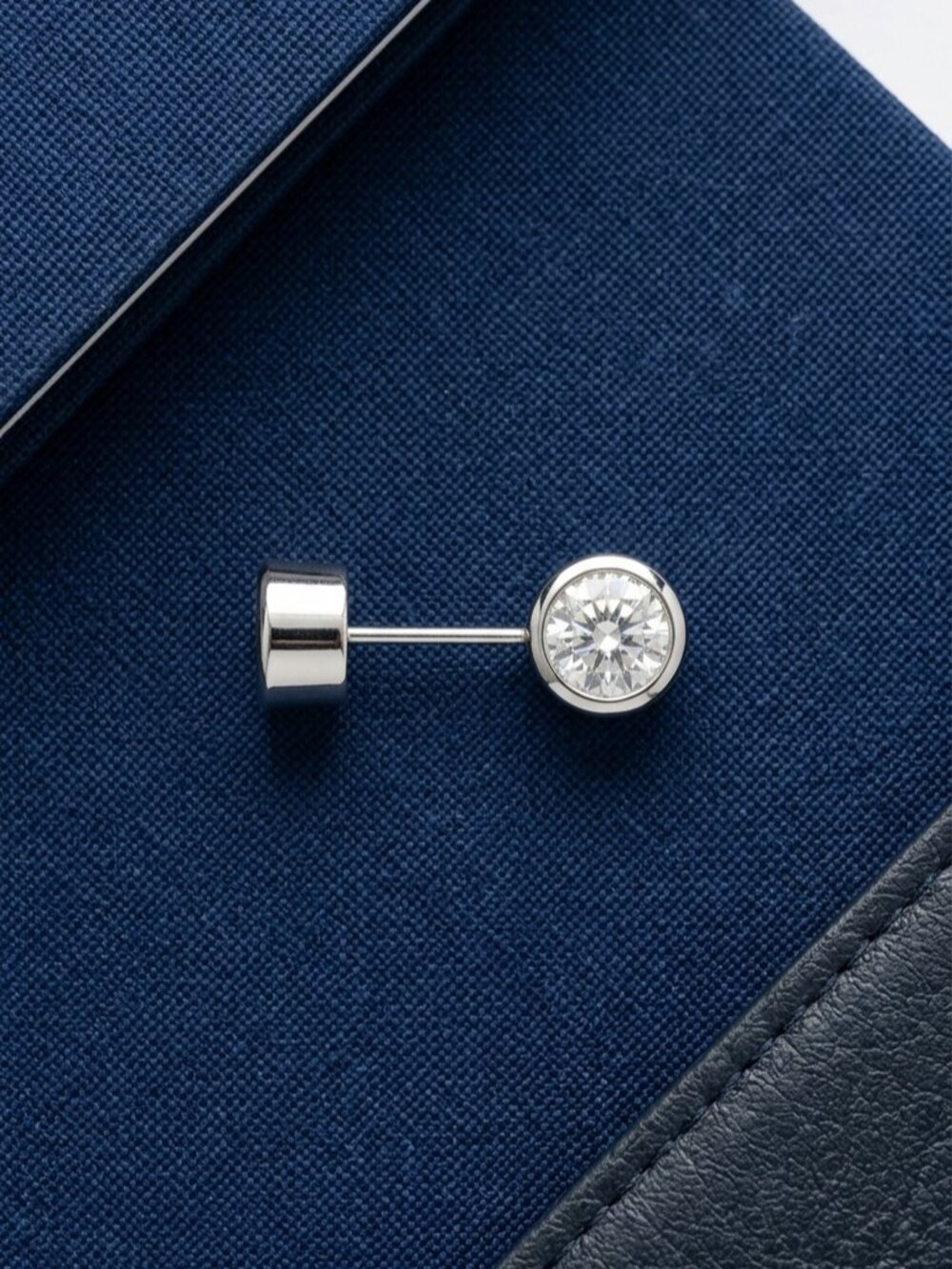 ER11 Power Stud 1 ct Moissanite earrings in sterling silver